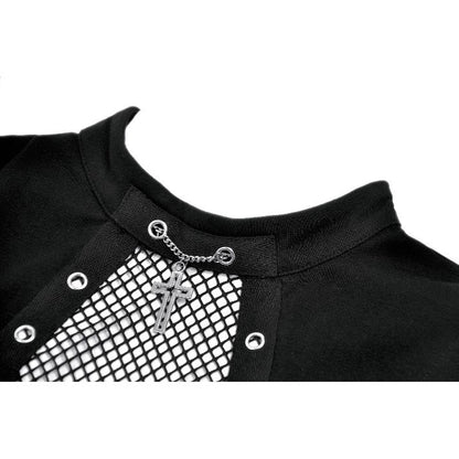 Punk Coffin Mesh Panel Top (✦ Dark In Love) TW680