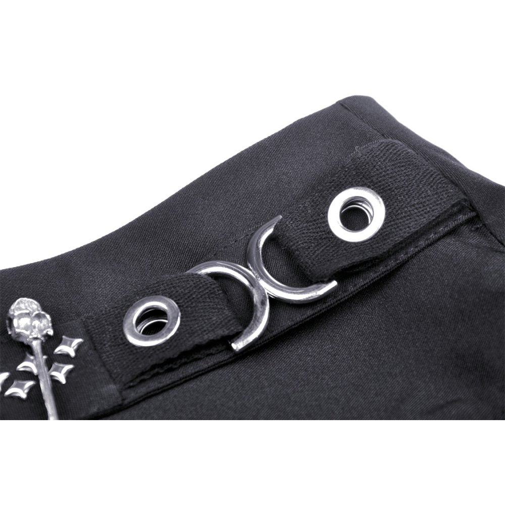 Punk mesh studded flap mini skirt (✦ Dark In Love)