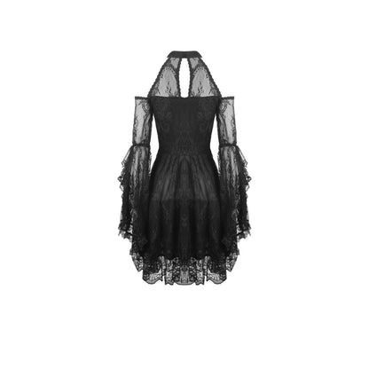 Gothic sexy halter off the shoulders lace dress (✦ Dark In Love)