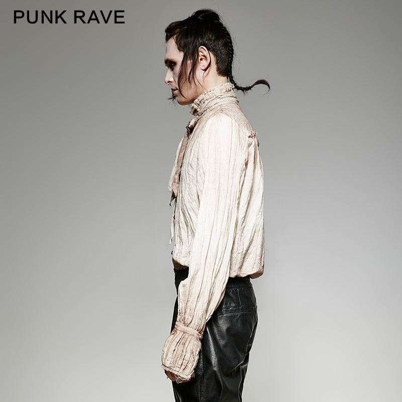 Steam Punk Tie Shirt (White) (✦ Punk Rave) Y-714-WH