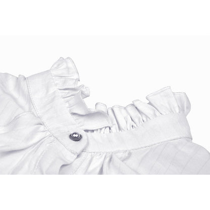 Gothic ruffle neckline blouse - White (✦ Dark In Love)