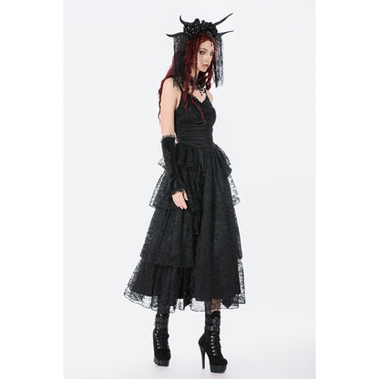 Gothic Satin Lace Dress (✦ Dark In Love) DW1154