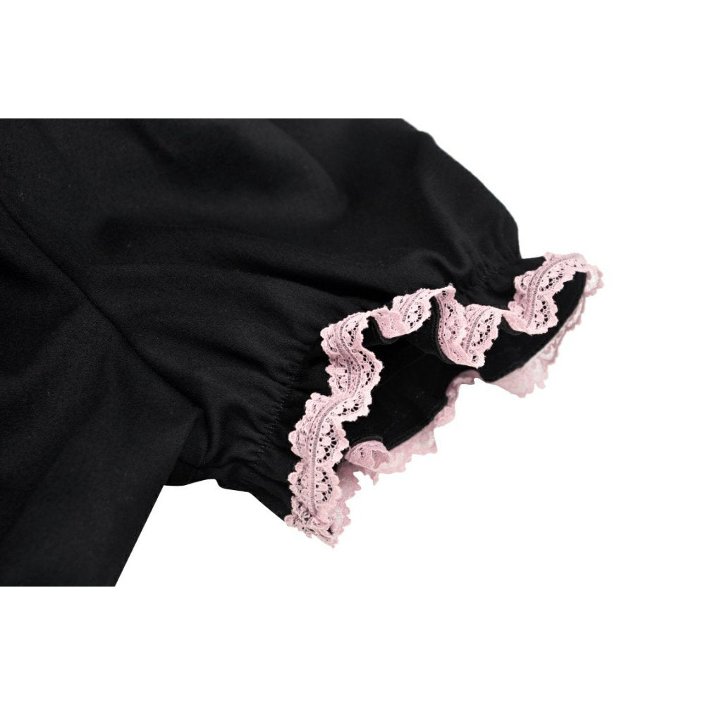 Alternative Fashion Cat-Ear Zipper Top (✦ Dark In Love) BW108
