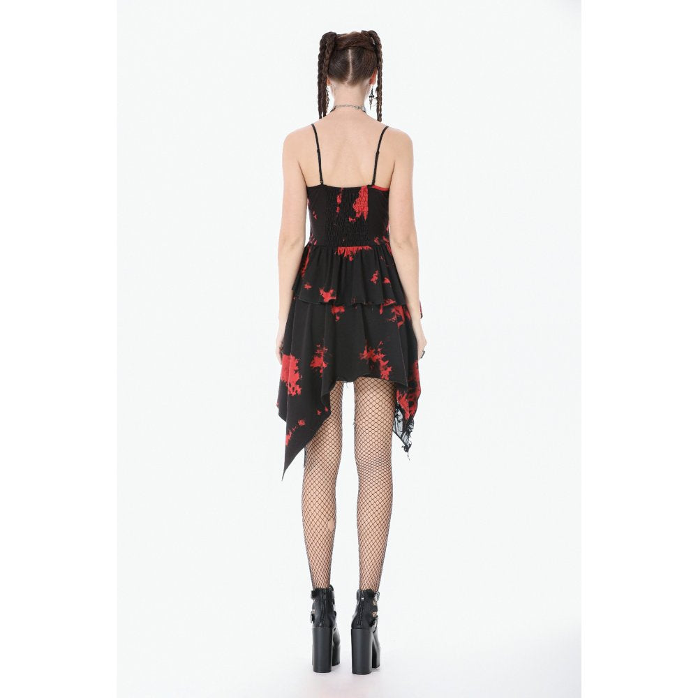 Red-Black Tie-Dye Punk Dress (✦ Dark In Love) DW1149