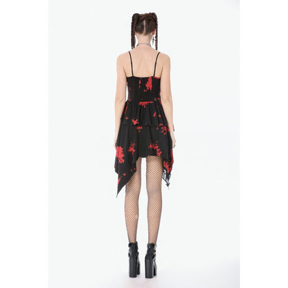 Red-Black Tie-Dye Punk Dress (✦ Dark In Love) DW1149