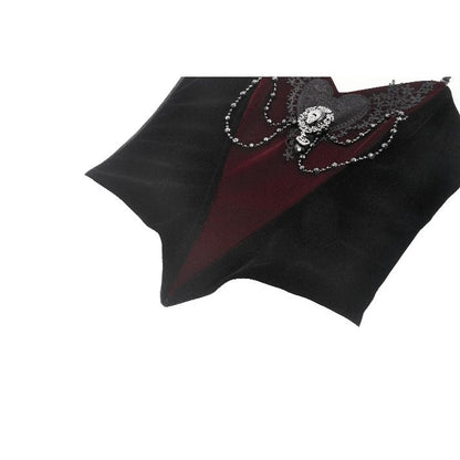 Romantic Heart Velvet Corset with Jewel Chains (✦ Dark In Love) CW092