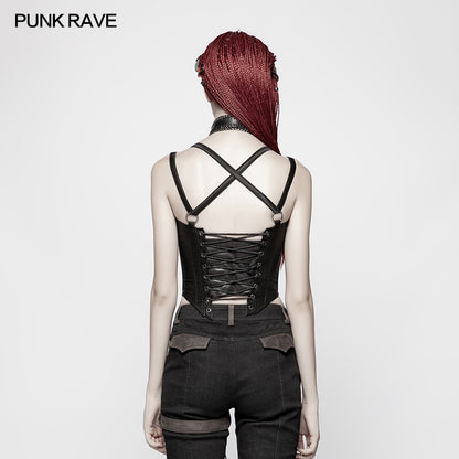 Punk Short PU Leather Corset (✦ Punk Rave) WY-955SYF