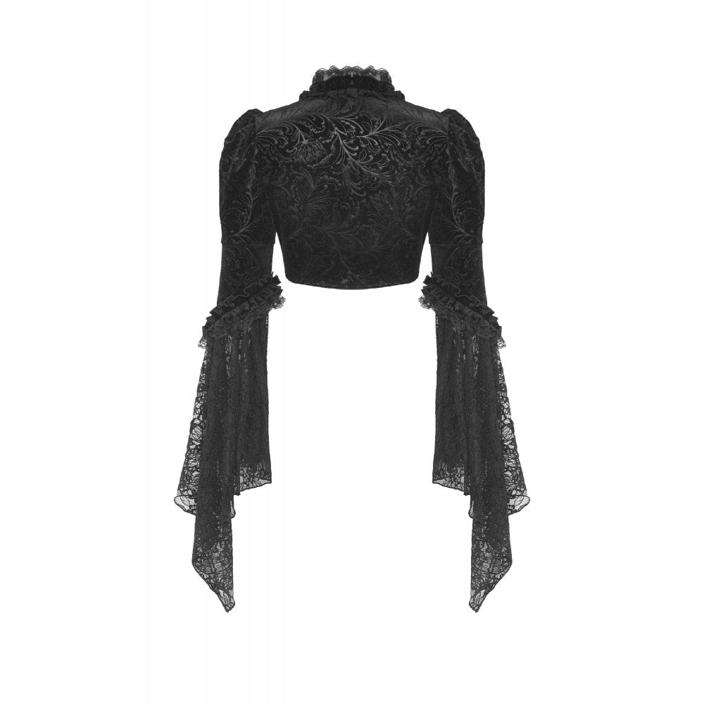 Gothic patterned velvet lace flared sleeves shrug (✦ Dark In Love) BW119