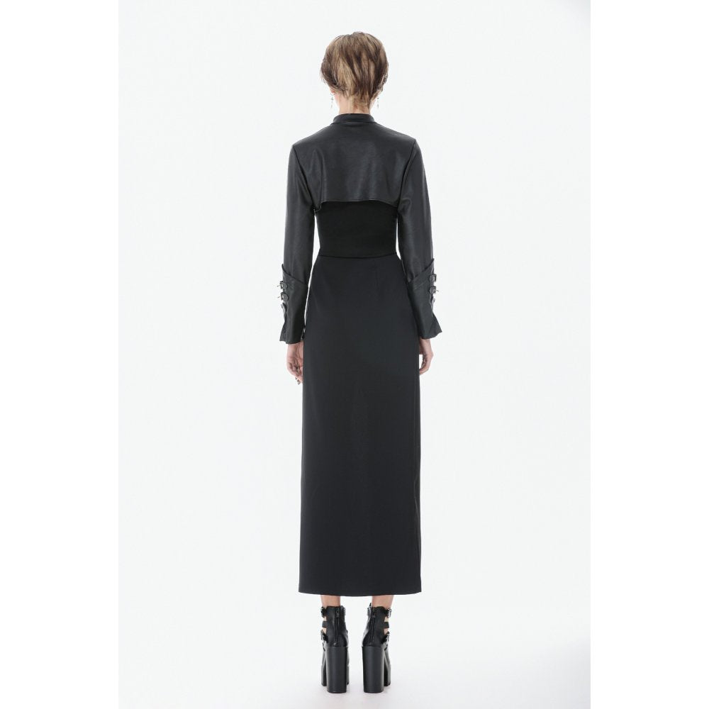 Punk PU Leather Shoulder Cape (✦ Dark In Love) BW174