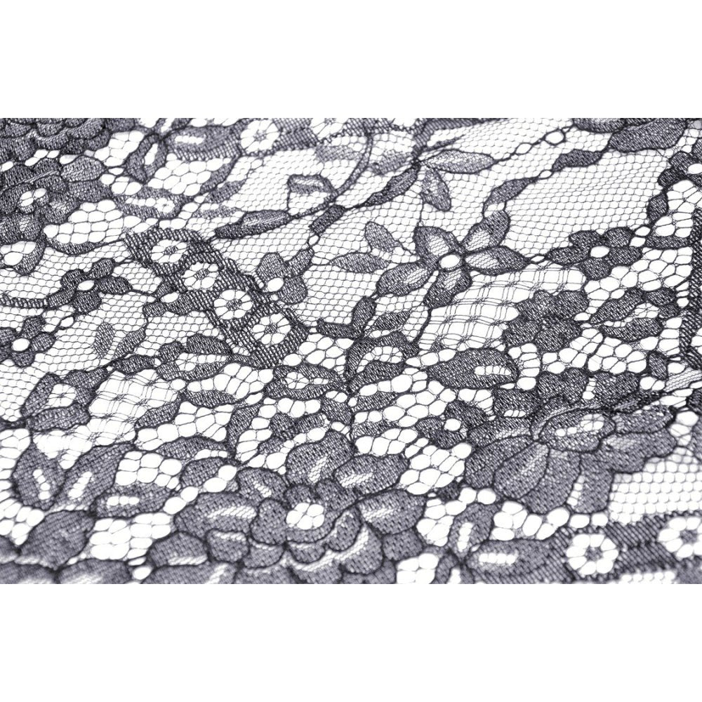 Gothic ghost frilly lace high low strap dress (✦ Dark In Love)