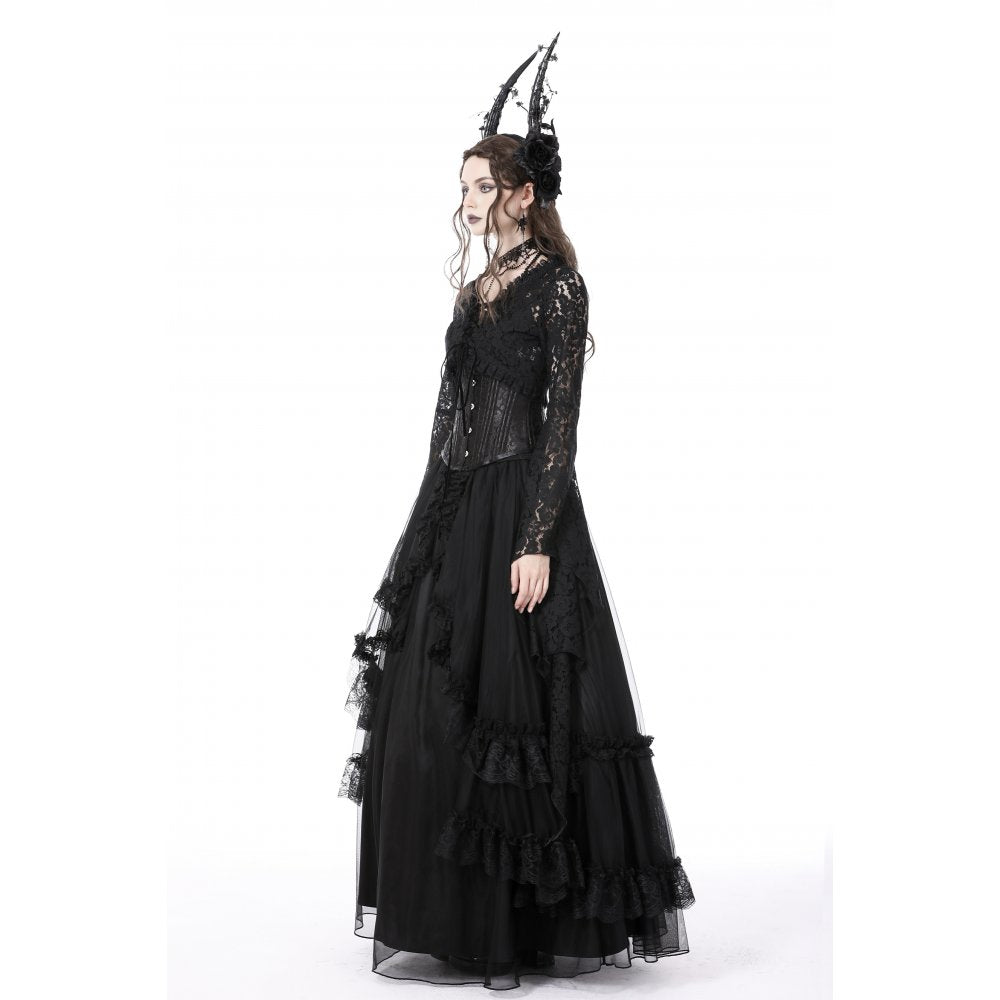 Gothic witch bell sleeves lace cape (✦ Dark In Love)