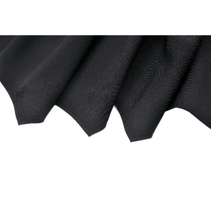 Black minimalist batwing high-waisted a-line skirt (✦ Dark In Love) KW371