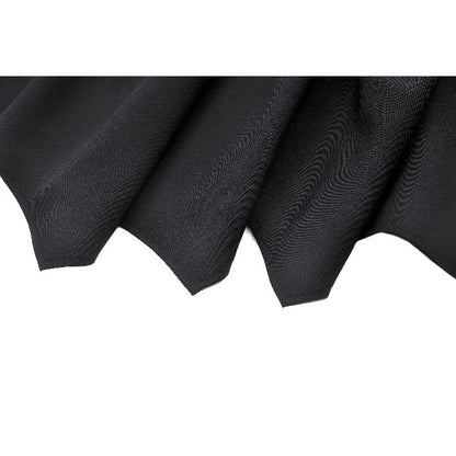 Black minimalist batwing high-waisted a-line skirt (✦ Dark In Love) KW371