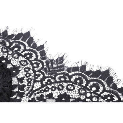 Black lace frill swallow tail mermaid dress (✦ Dark In Love) DW460