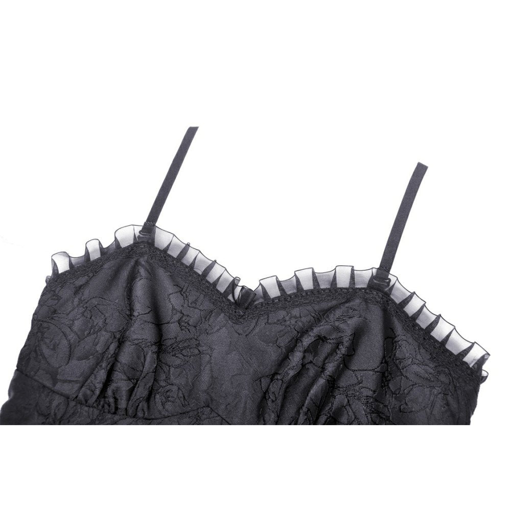 Magic girl pleated rose high low dress (✦ Dark In Love) DW678