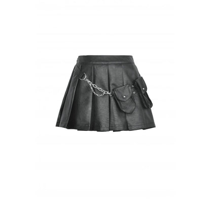 Punk rock two bags chain mini skirt (✦ Dark In Love)
