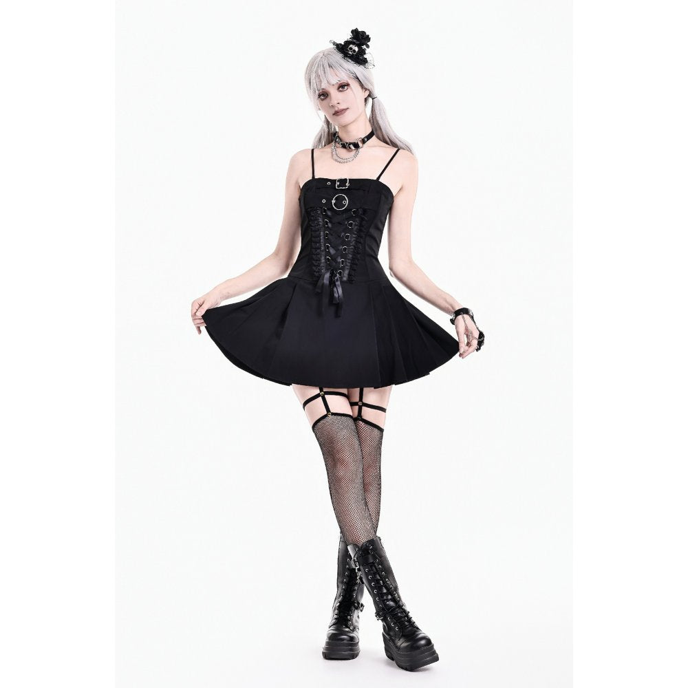 Gothic Mini Dress with Buckles (✦ Dark In Love) DW1212
