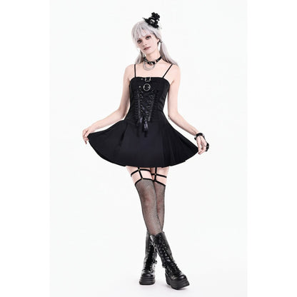 Gothic Mini Dress with Buckles (✦ Dark In Love) DW1212