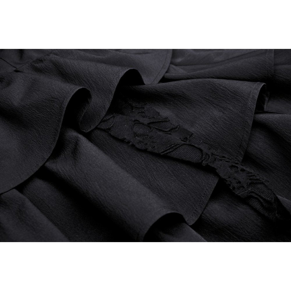 Devil cool high low layered strap dress (✦ Dark In Love)