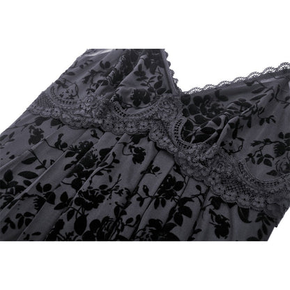 Rose flocking maxi dress (✦ Dark In Love) DW867