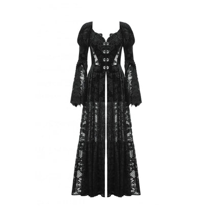 Gothic Embossed Velvet and Lace Long Outwear (✦ Dark In Love) JW273