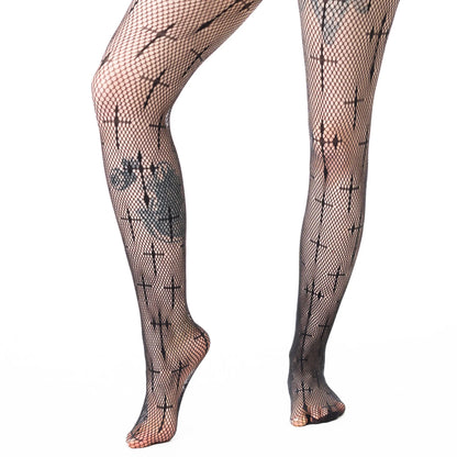 Coven Cross Tights (Black) (✦ Poizen Industries)