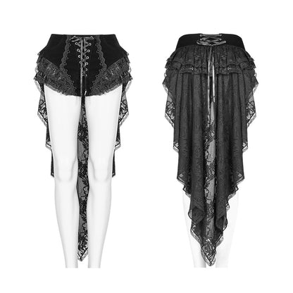 Gothic Swallow Tail Dress Short (✦ Punk Rave) WK-354XDF