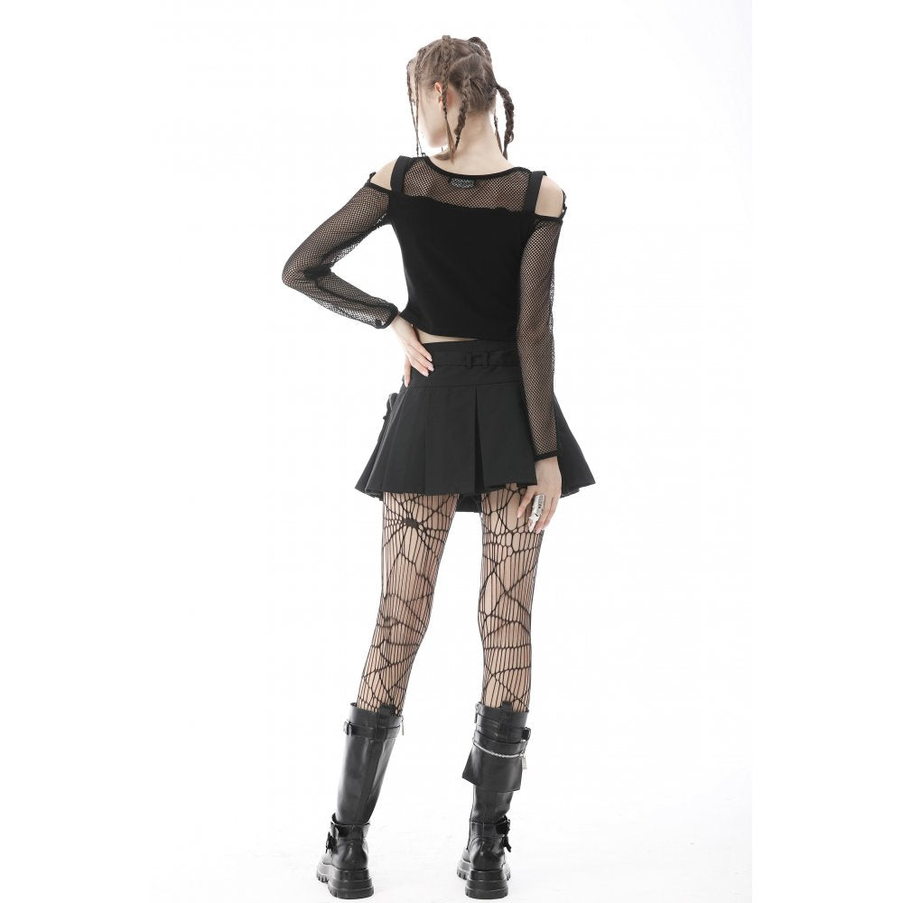 Pleated mini skirt with bag (✦ Dark In Love) KW209