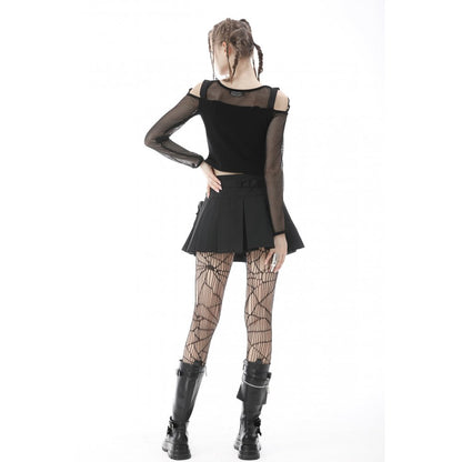 Pleated mini skirt with bag (✦ Dark In Love) KW209