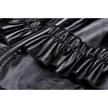 Rebel locomotive girl faux leather strap dress (✦ Dark In Love)