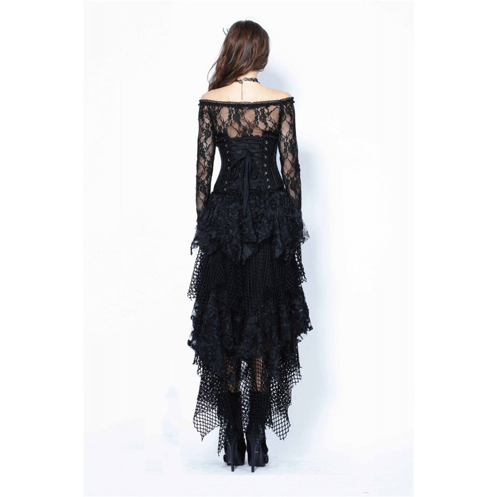 Punk messy mesh and lace skirt (✦ Dark In Love) KW106