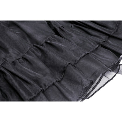 Punk mesh studded flap mini skirt (✦ Dark In Love)