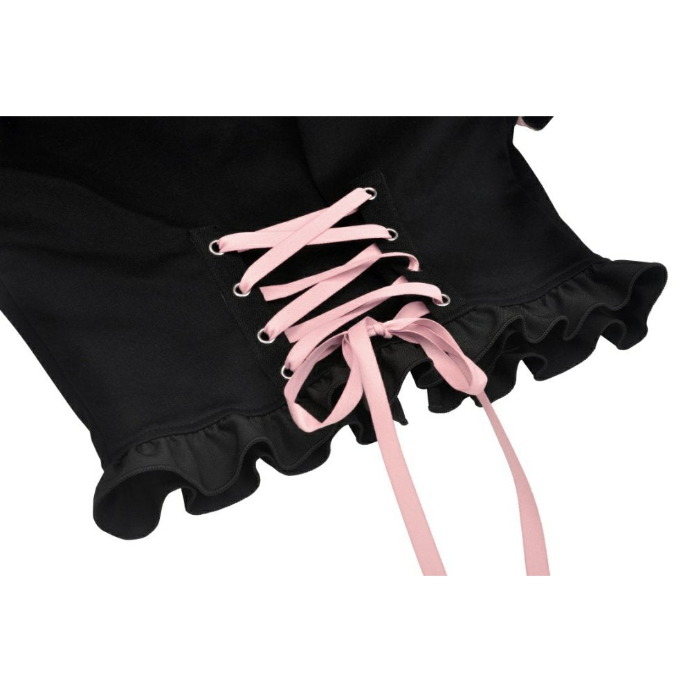 Alternative Fashion Cat-Ear Zipper Top (✦ Dark In Love) BW108