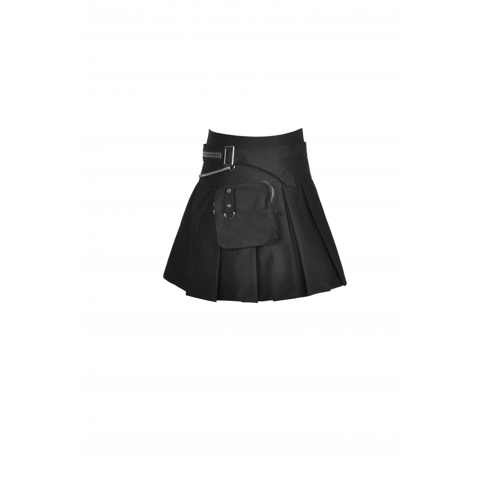 Pleated mini skirt with bag (✦ Dark In Love) KW209