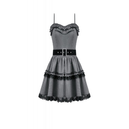 Striped Gothic Mini Dress (✦ Dark In Love) DW1152