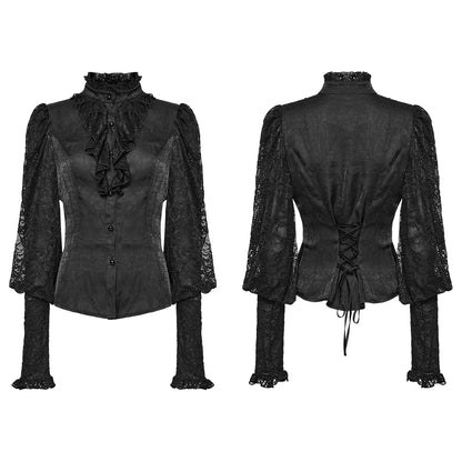 Lantern Sleeve Goth Gorgeous Shirt (✦ Punk Rave) WY-1583CCF
