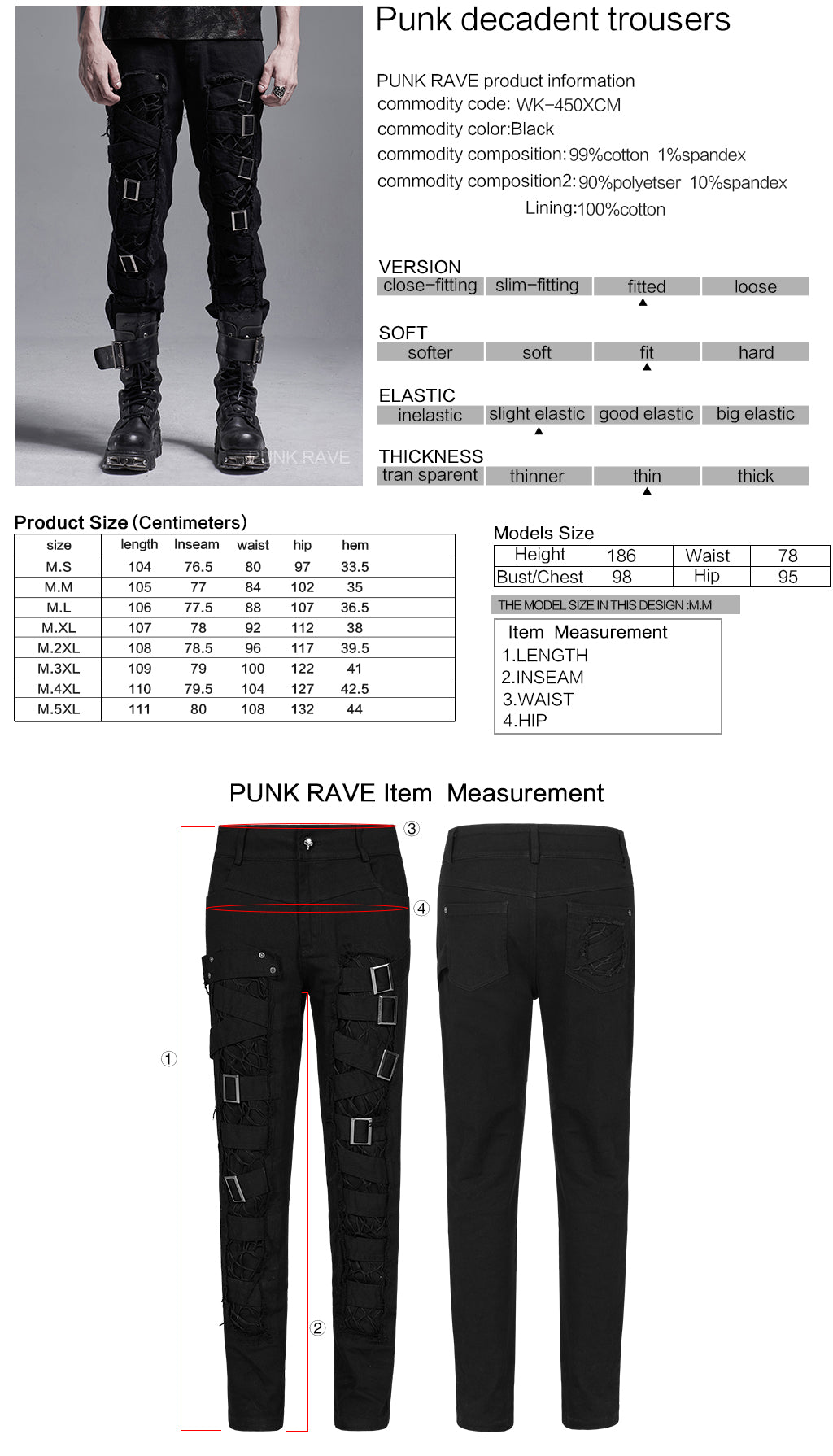 Gothboy Decadent Pants (Black) (✦ Punk Rave)
