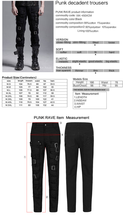 Gothboy Decadent Pants (Black) (✦ Punk Rave)