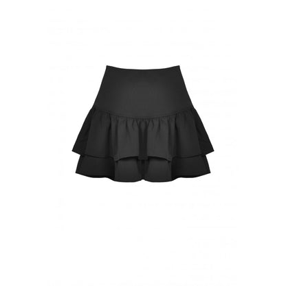 Black elegant lady lace up frilly skirt (✦ Dark In Love)