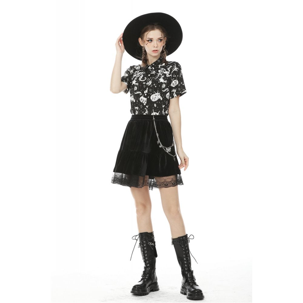 Star divination leisure vacation blouse (✦ Dark In Love)