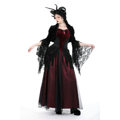 Gothic patterned velvet lace flared sleeves shrug (✦ Dark In Love) BW119