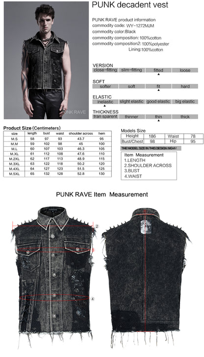 Punk decadent vest (✦ Punk Rave) WY-1272MJM