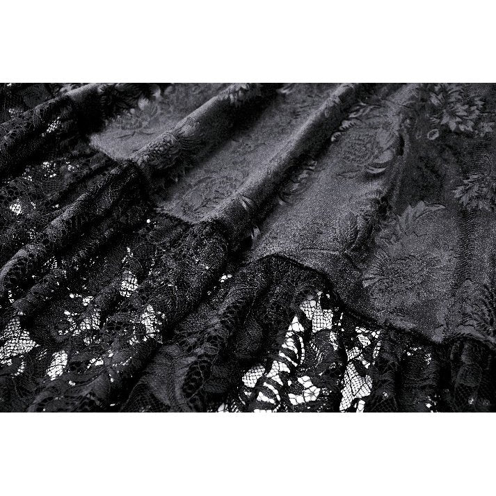 Gothic Embossed Velvet and Lace Long Outwear (✦ Dark In Love) JW273