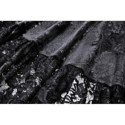 Gothic Embossed Velvet and Lace Long Outwear (✦ Dark In Love) JW273