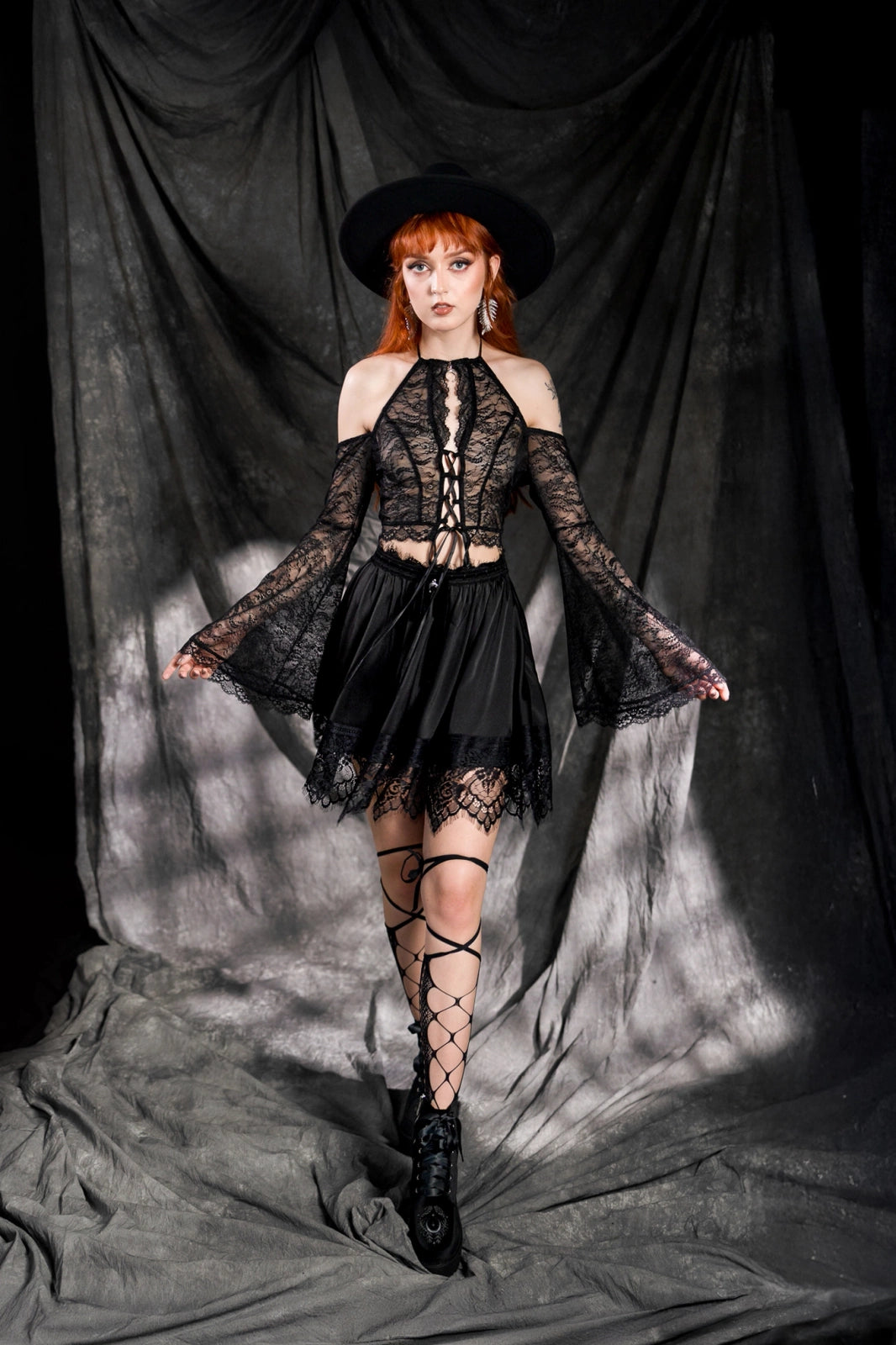 BELLADONNA LONG SLEEVE LACE TOP (✦ Restyle)