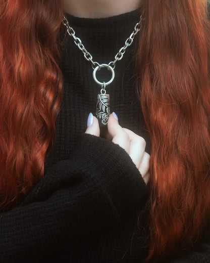 CRYSTAL FERN O-RING CHOKER (✦ Restyle)