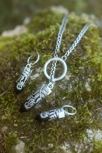 CRYSTAL FERN O-RING NECKLACE (✦ Restyle)