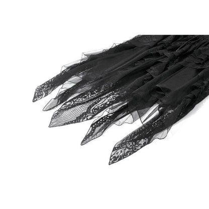 Gothic Shadow Mist Layered Mesh Long Skirt(✦ Dark In Love) KW440