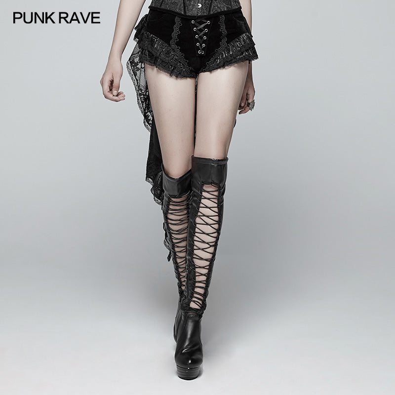 Gothic Swallow Tail Dress Short (✦ Punk Rave) WK-354XDF