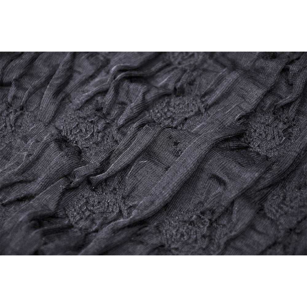 Gothic ghost frilly lace high low strap dress (✦ Dark In Love)